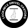Lockable swivel castors for scaffold Lockable swivel castors